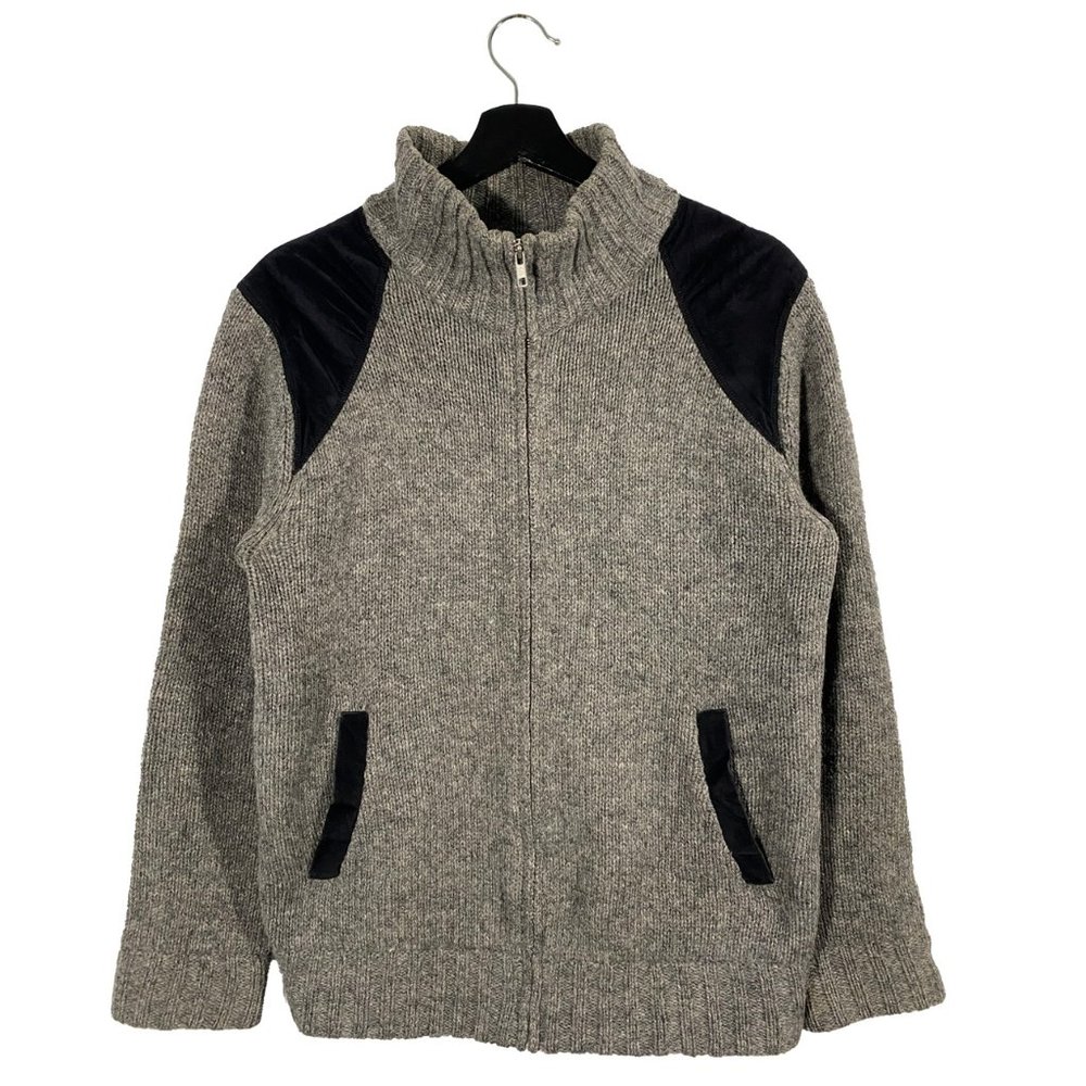 Gray and Black Men's Windbreaker Jacket